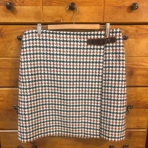 Boden British Tweed Moon Wool Skirt